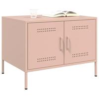 Salontafel 68x50x50,5 cm staal roze - thumbnail