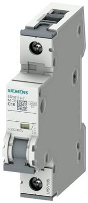 Siemens 5SY61167 5SY6116-7 Zekeringautomaat 16 A 230 V, 400 V