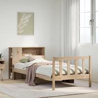 Bed met boekenkast zonder matras massief grenenhout 75x190 cm - thumbnail