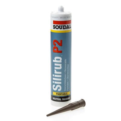 Soudal Silirub P2 | Beglazingskit | Bruin Ral 8016 | 300 ml - 116384 Soudal Silirub P2 | Beglazingskit | Bruin Ral 8016 | 300 ml - 116384