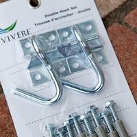 Vivere HOOK2 muurbeugel voor klapstoelen Zwart, Roestvrijstaal - thumbnail