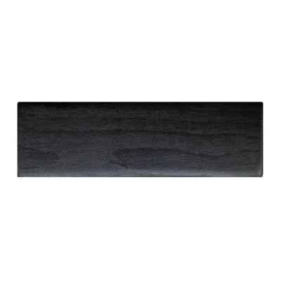 Meubelpoot zwart rechthoek 15 bij 5 cm en hoogte 4,5 cm van massief hout