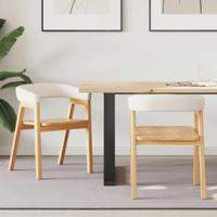 Eettafelstoelen 2 pcs Naturel 54 x 57 x 73 cm - thumbnail