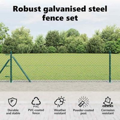 VidaXL Afrasteringspaal groen 10 x 0,6 m (40 x 40 mm gaas) VidaXL Afrasteringspaal groen 10 x 0,6 m (40 x 40 mm gaas)