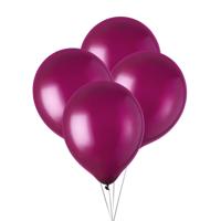 Metallic Ballonnen Bordeauxrood - 10 Stuks - thumbnail
