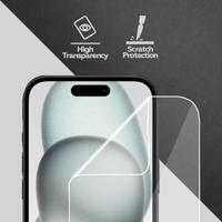Lunso - iPhone 15 Plus - Duo Pack (2 stuks) Beschermfolie - Full Cover Screen protector - thumbnail