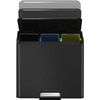 Eko Essential Recycler pedaalemmer 9 + 9 + 9 l, zwart - thumbnail