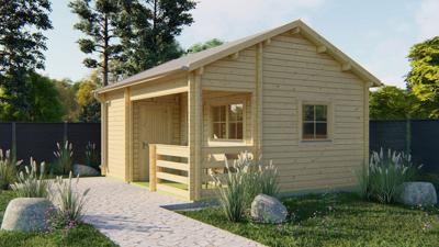 Tuindeco Edelweiss chalet 600x510 cm 70 mm vuren honing geïmpregneerd