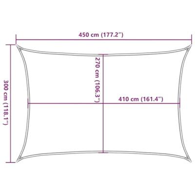 VidaXL Zonnezeil 160 g/m² rechthoekig 3x4,5 m hdpe oranje VidaXL Zonnezeil 160 g/m² rechthoekig 3x4,5 m hdpe oranje