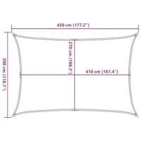 VidaXL Zonnezeil 160 g/m² rechthoekig 3x4,5 m hdpe oranje - thumbnail