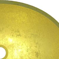 Wasbak 50x37x14 cm glas goudkleurig - thumbnail