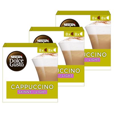 Koffiecups Dolce Gusto cappuccino light 16 stuks voor 8 kopjes