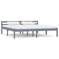 VidaXL Bedframe massief grenenhout grijs 160x200 cm - thumbnail