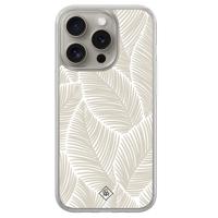 iPhone 15 Pro Max hybride hoesje - Palmy leaves beige - thumbnail