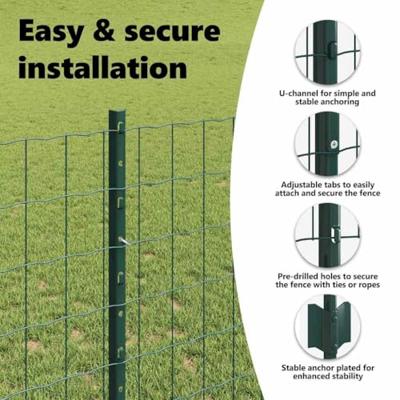 VidaXL Hek met paal groen 1 x 25 m staal en pvc