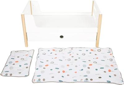 Small Foot houten poppenhoogslaper little button met beddengoed, 6dlg.