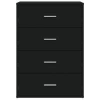 Dressoirs 2 st 60x31x84 cm bewerkt hout zwart - thumbnail