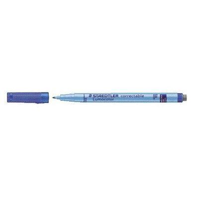 Viltstift Staedtler Lumocolor 305 non permanent correctable F blauw | 10 stuks