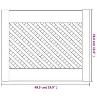 VidaXL Kastdeuren met latwerk 2 st 49,5x39,5 cm massief grenenhout - thumbnail