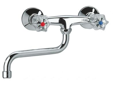 SCHÜTTE tweeknopswandmengkraan brillant chroomkleurig