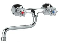 SCHÜTTE tweeknopswandmengkraan brillant chroomkleurig - thumbnail