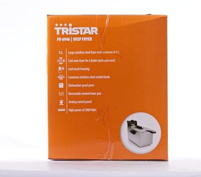 Tristar FR-6946 Friteuse 3L 2000W RVS/Zwart