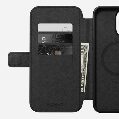 Nomad Modern leather folio iPhone 15 Pro Max - Black