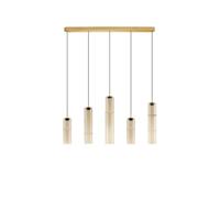 Lyora Unieke hanglampSano recht 5-lichts goud - 9009172 - thumbnail