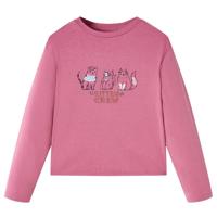 VidaXL Kindershirt met lange mouwen 140 frambooskleurig - thumbnail