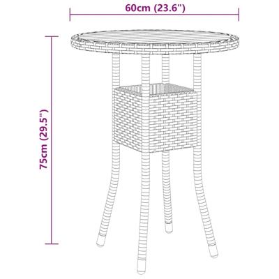 5-delige Loungeset poly rattan grijs - thumbnail
