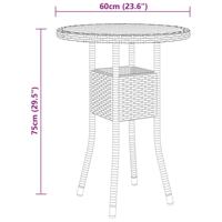 5-delige Loungeset poly rattan zwart - thumbnail