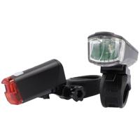 FISCHER FAHRRAD Fietsverlichtingsset LED werkt op batterijen Zwart - thumbnail