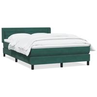 Boxspring met matras fluweel donkergroen 140x210 cm - thumbnail