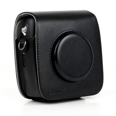 Vintage PU leder Camera geval beschermende zak voor FUJIFILM Instax SQUARE SQ10 Camera met verstelbare schouder Strap(Black)