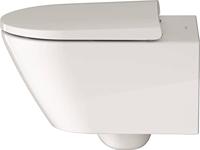 Toilet Duravit D-Neo Wand Set Rimless Diepspoel 54 cm Durafix Hoogglans Wit - thumbnail