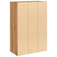 Boekenrek 60,5x30x90 cm bewerkt hout artisanaal eikenkleurig - thumbnail