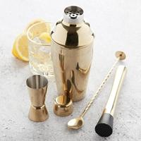 Point-Virgule - Cocktailset 4-dlg Goudkleurig - thumbnail