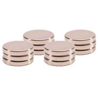 12x Ronde Koelkast/whiteboard Magneten 6 Mm Zilver - Magneten - thumbnail