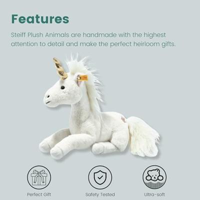 Knuffel eenhoorn 27 cm voor kinderen UNICA STEIFF wit