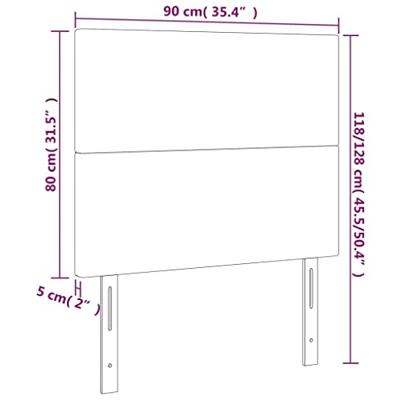 Hoofdborden 2 st 90x5x78/88 cm kunstleer grijs - thumbnail