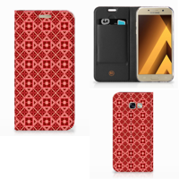 Samsung Galaxy A5 2017 Hoesje met Magneet Batik Rood - thumbnail