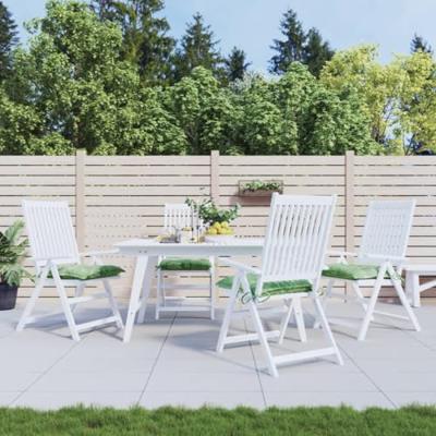 VidaXL Stoelkussens 4 st bladpatroon 40x40x7 cm stof