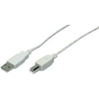 1,8m USB 2.0 kabel USB aansluitkabel A/S-B/S 1,8 grijs - thumbnail