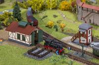 Faller 222108 N Lokaalbaan-locomotiefloods met blokpost - thumbnail