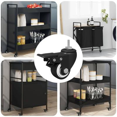 VidaXL Wielen 12 pcs zwart m6 x 37 mm ijs en nylon