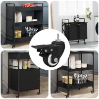 VidaXL Wielen 12 pcs zwart m6 x 37 mm ijs en nylon - thumbnail