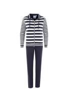 Gestreept dames huispak Hajo blauw - thumbnail