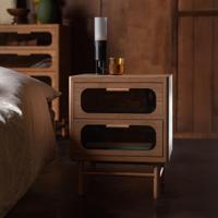 Dutchbone Nachtkastje 'Caroun' Bamboe, Met 2 lades - thumbnail