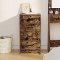 Dressoir met lade Gerookt eiken 40 x 41 x 75 cm Bewerkt hout - thumbnail