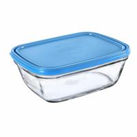 Rechthoekige lunchbox met deksel Duralex Freshbox Blauw 1,7 L - thumbnail